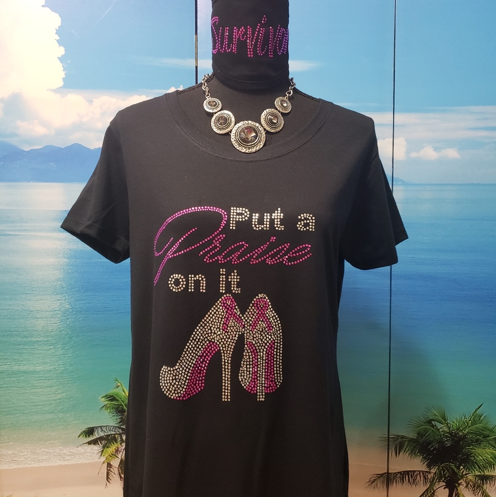 Breast Cancer Bling Tees